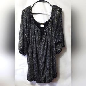 24K Trends gold flecked Blouse  Size 2XL  NWOT